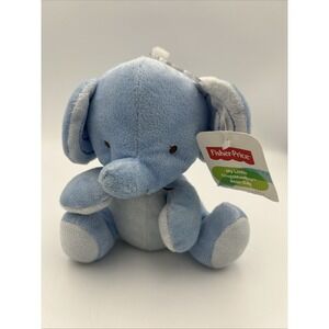 5" Fisher Price Snugamonkey Elephant Blue Plush Baby Lovey Stuffed Animal NWT